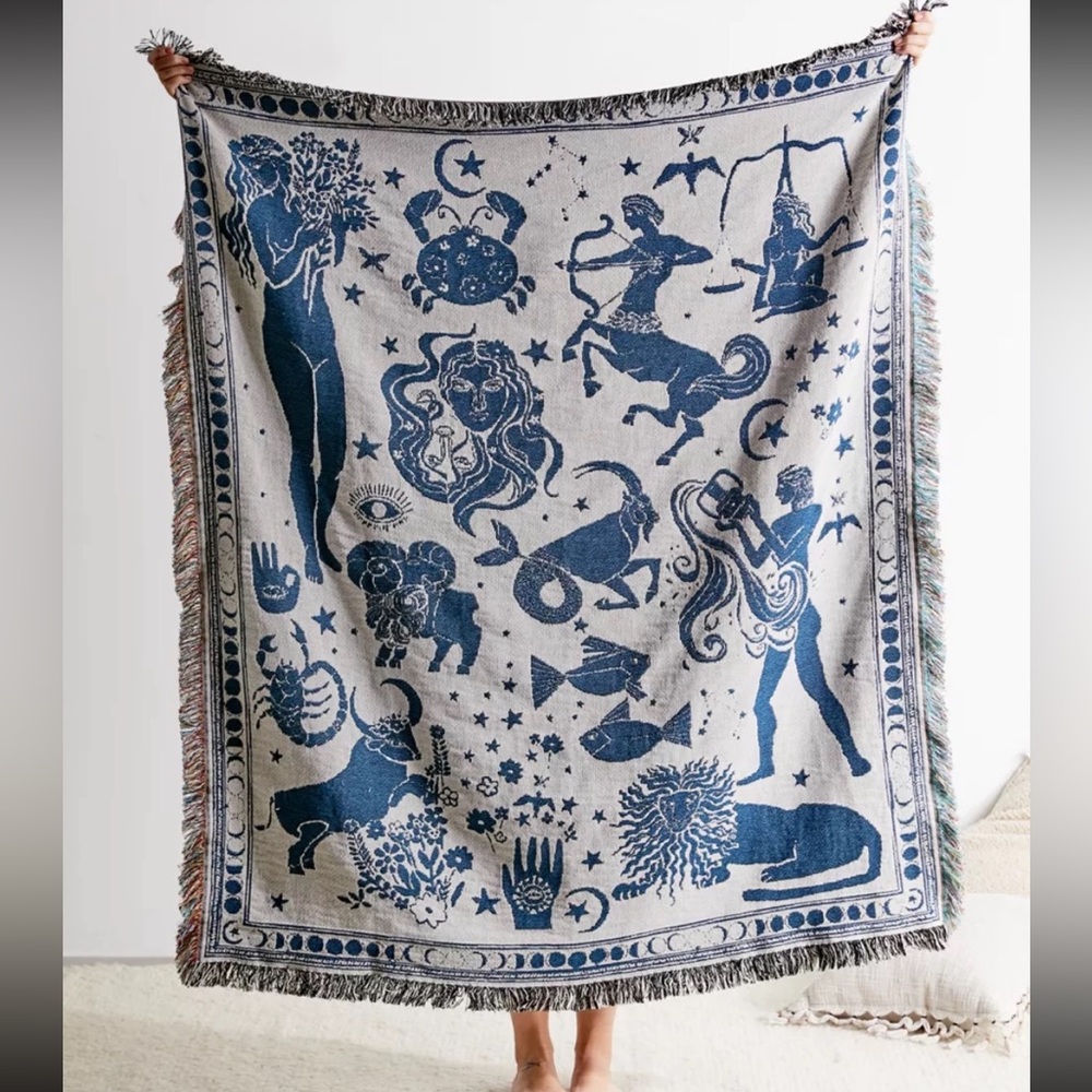 Urban Outfitters Zodiac Woven Throw Blanket